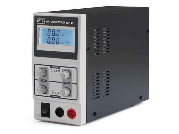Laboratorie strømforsyning - 0-30V / 0-5A m. LCD display