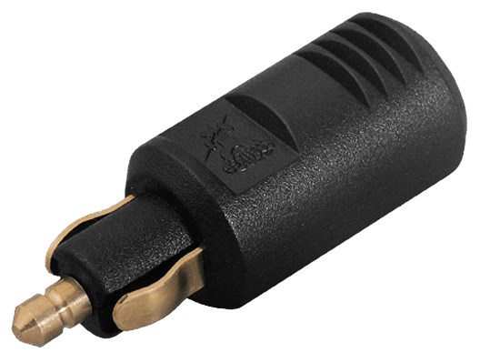 DIN normstik 12/24V m. loddeterminaler, max 8A