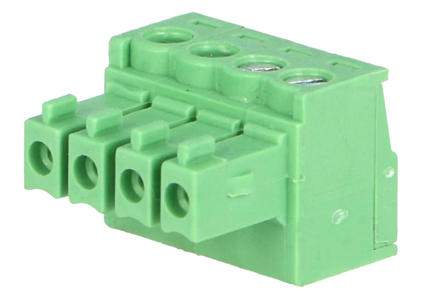 Indstik skrueterminal - 4P hun 3,5mm 0,5-1,5mm², Grøn