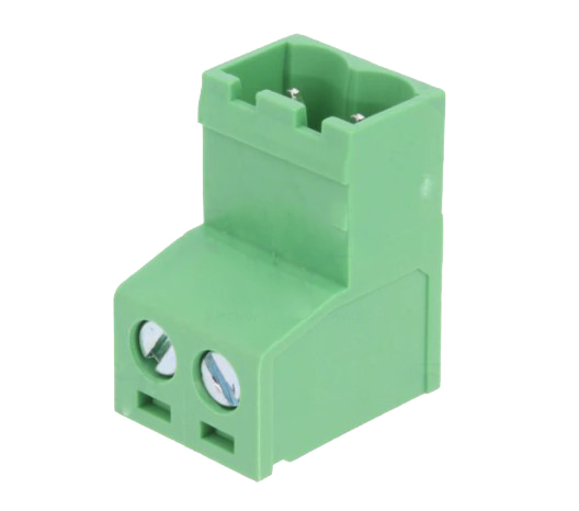 Indstik skrueterminal - 2P han, 5,08mm, 2,5mm², Grøn