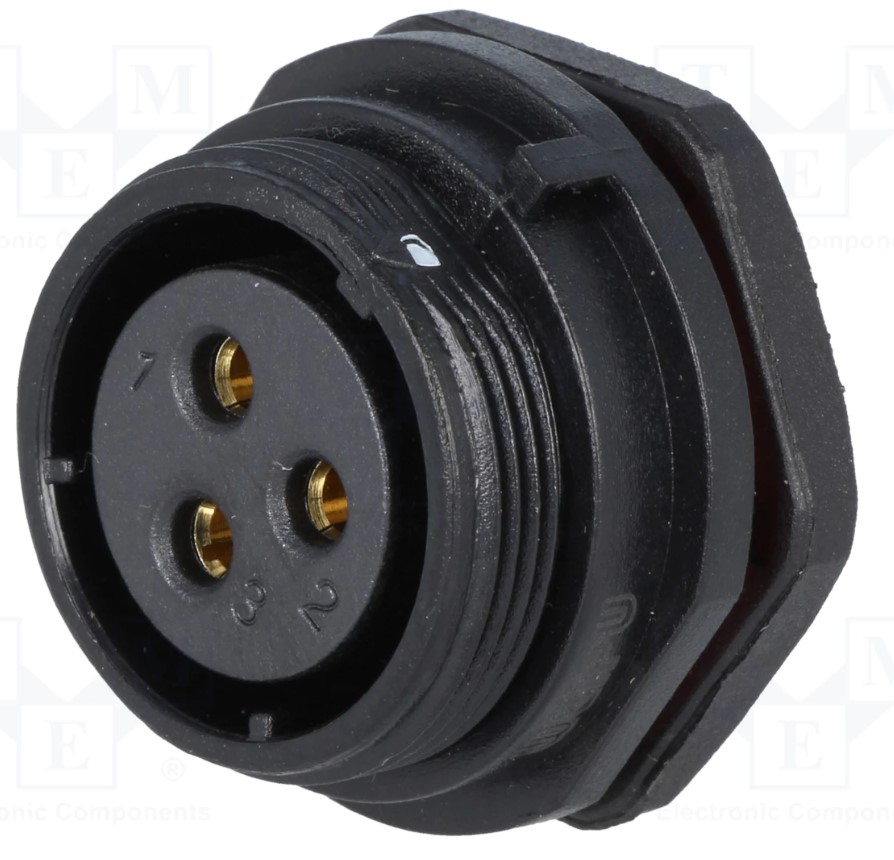 SP21 fatning - 3pol hun, 4mm², 30A, kabinet (IP68)