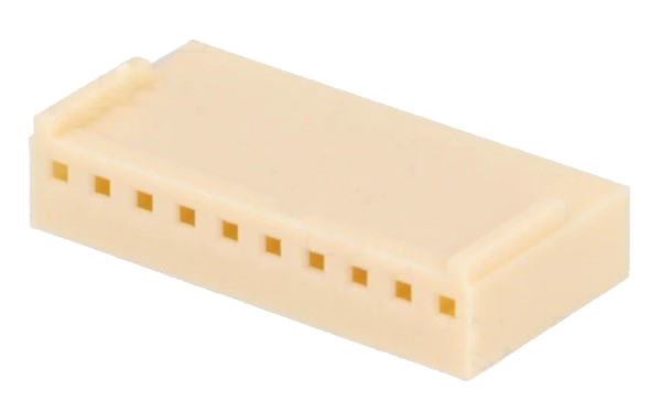 Ledning-til-print stikhus - NS25, 10pol (1x10) hun 2,54mm