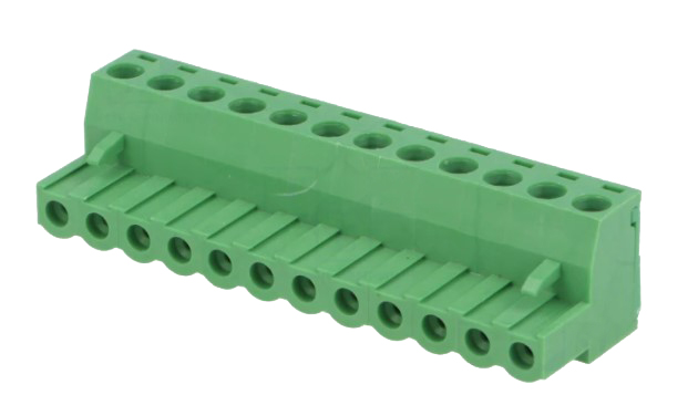 Indstik Skrueterminal - 12P hun, 5,08mm 300V/15A