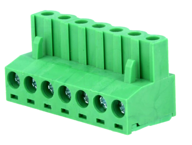 Indstik Skrueterminal - 7P hun, 5,08mm 300V/15A