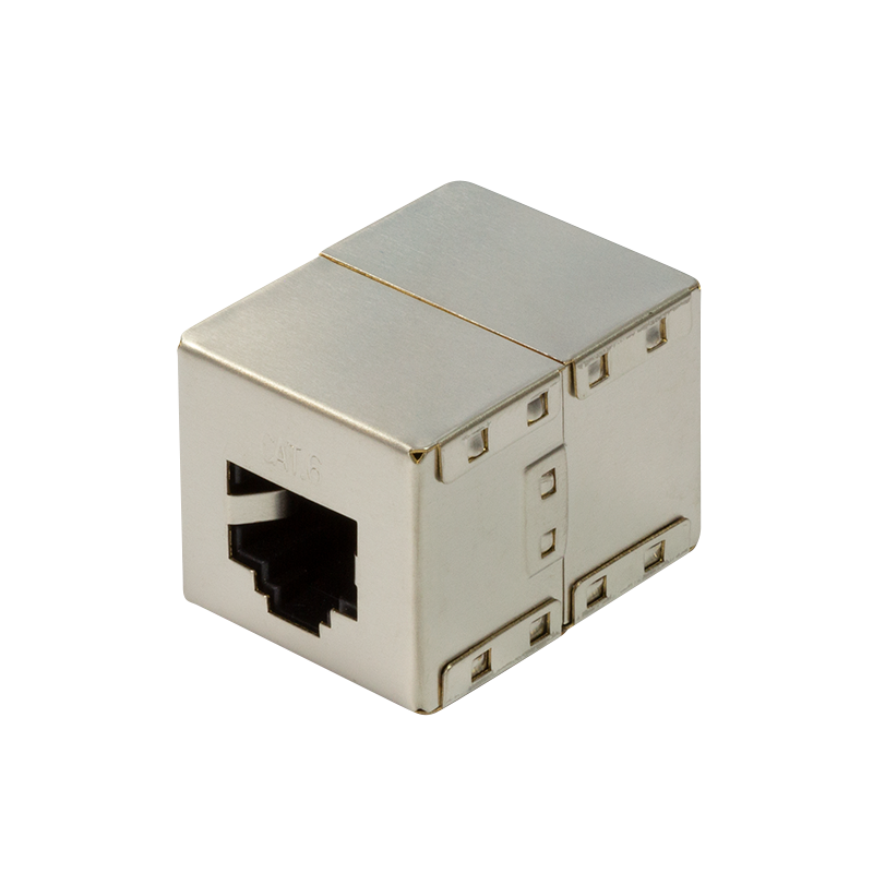 CAT6 modular mellemled - 2 x RJ45(8P8C) hun, skærmet, Metal
