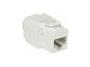 Keystone RJ45 fatning 180° - CAT6a uskærmet (Toolless), Hvid