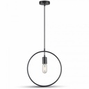 Geometrisk pendel lampe E27 - Mat sort