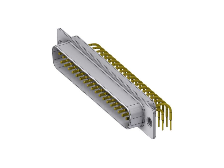 D-SUB fatning - 37pol han, 90° til print