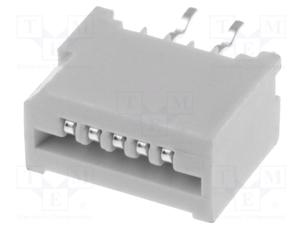 FFC (PFC) Flexkabel konnektor - 5pol, NON-ZIF, THT (1,25mm)