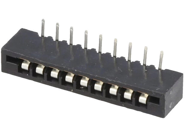 FFC (PFC) Flexkabel konnektor - 9pol, 90° vinklet (2,54mm)