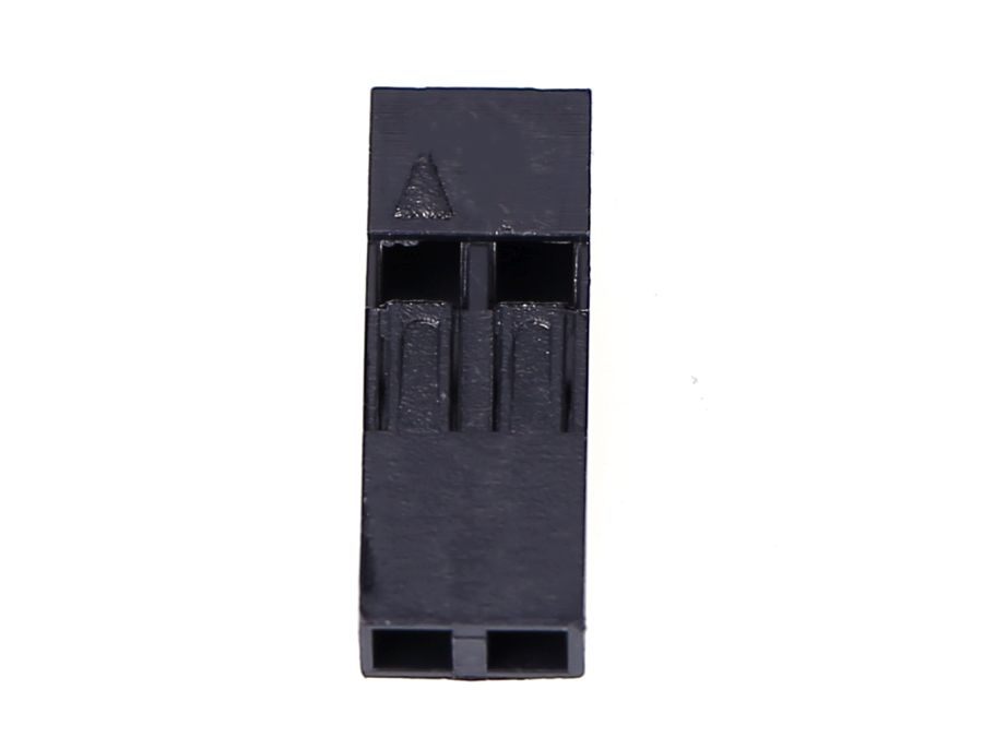 Pin konnektorhus til jumper ledning - 2P 2,54mm (50 stk.)