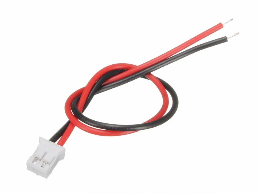 Ledning-til-print stik - JST PH, 1x2pol, på ledning (20cm)