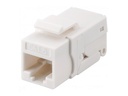 Keystone RJ45 fatning - CAT6 250MHz uskærmet, Hvid, Toolless