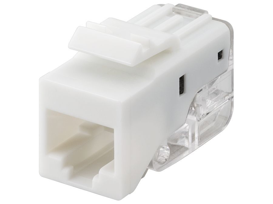 Keystone RJ45 fatning - CAT5e 100MHz uskærmet (Toolless)