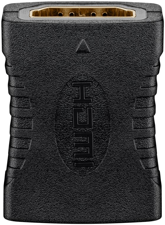 HDMI mellemled - 2 x HDMI A hun, forgyldt, Sort