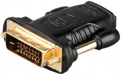HDMI/DVI adapter - HDMI A hun > DVI-D(24+1) han forgyldt