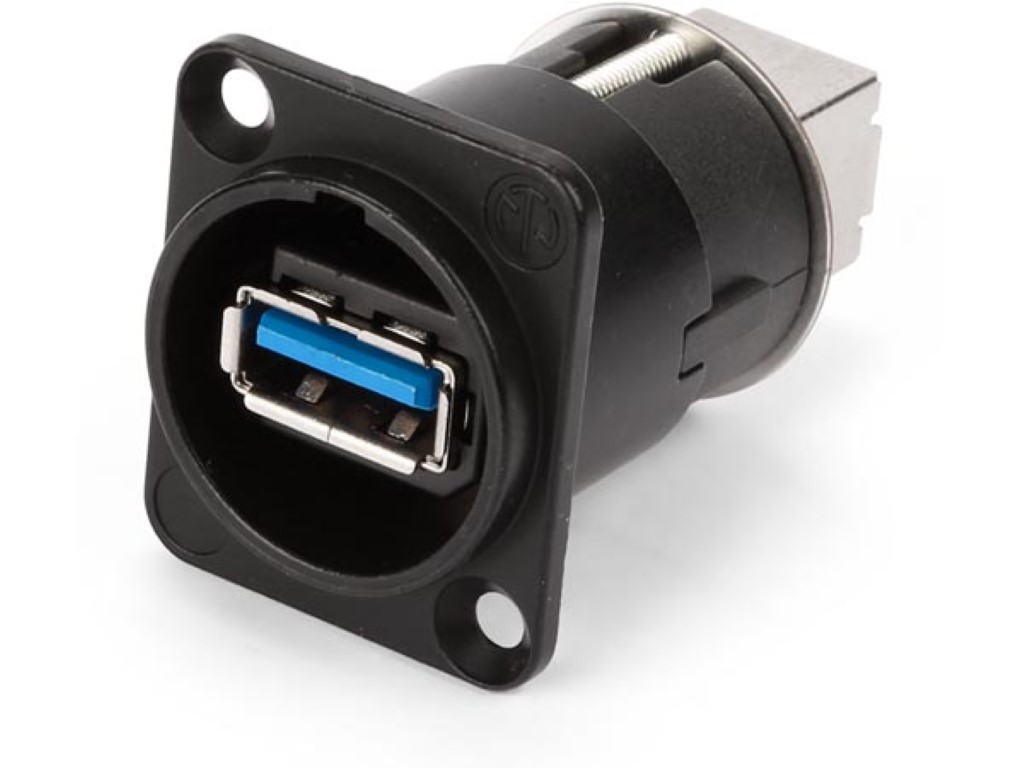 Neutrik - Reversibel USB 3.0 gender changer, A og B, Sort