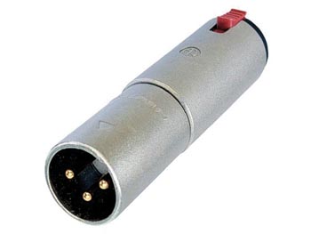 Neutrik - XLR 3pol han til 6,35mm stereo JACK hun m. lås
