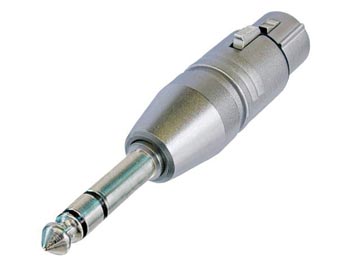 Neutrik - XLR 3pol hun til 6,35mm stereo JACK han
