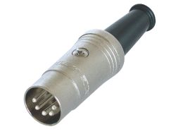 DIN stik - 5pol han multistik 180°, Metalhus