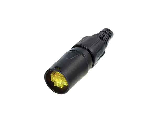 Neutrik - EtherCon® RJ45 kabelhus m. bøsning og krave, Sort