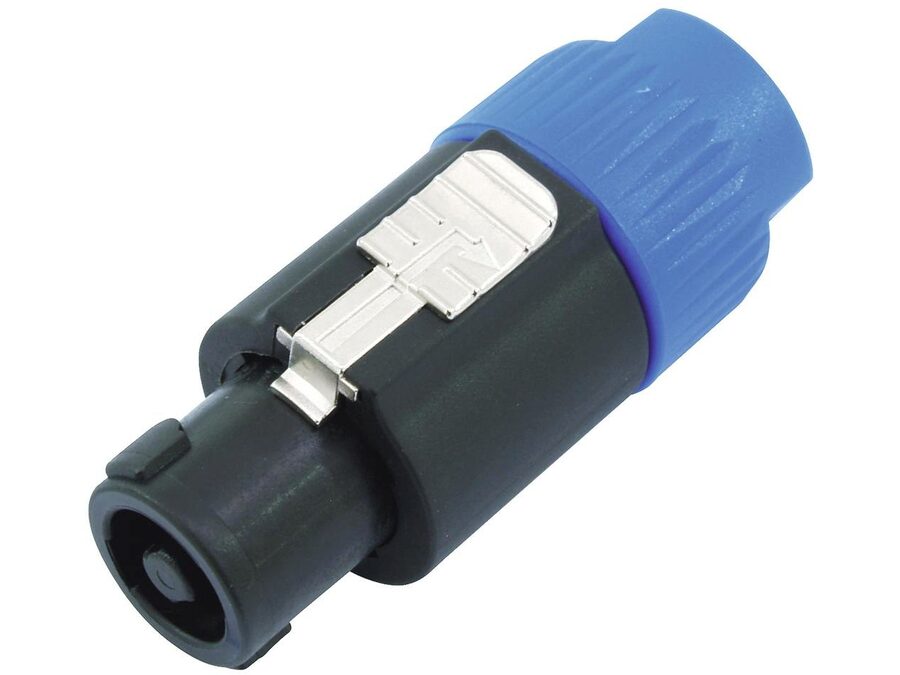 SPEAKON kabelstik, 4pol hun, Sort (maks. 1000W)