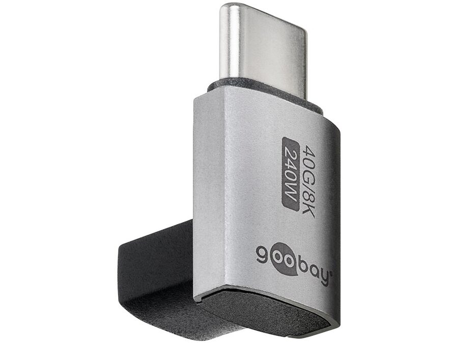 USB4™ adapter - USB-C™ han til USB-C hun, vertical 90° kort