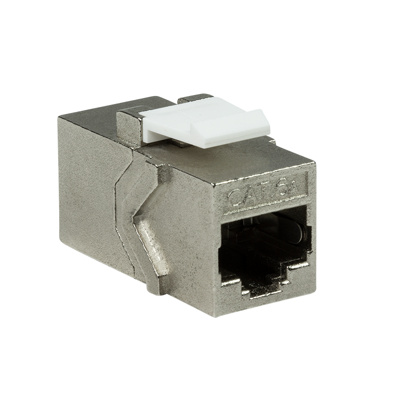 Keystone RJ45 mellemled - CAT6a skærmet, 2 x RJ45(8P8C) hun