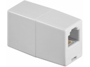 Telefon mellemled - 2 x RJ11 (6P4C) hun, Hvid