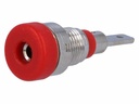 2mm Bananbøsning 10A, 23mm, Rød