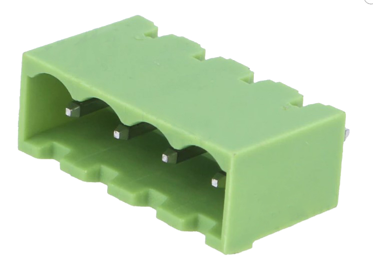 Printfatning til indstik skrueterminal - 4P han 5,08mm