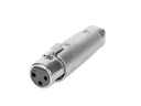 XLR adapter - XLR 3P hun til RCA(Phono) hun