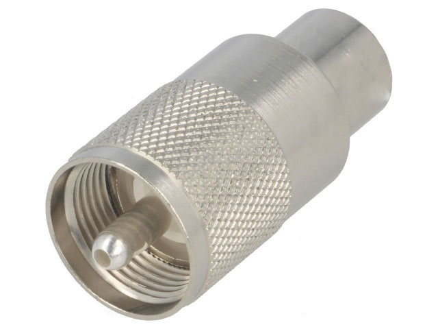 UHF(PL-259) hanstik til RG213/U, Delrin isolator (twist-on)