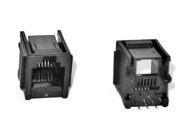 RJ12 modular telefonfatning (6P6C) til print