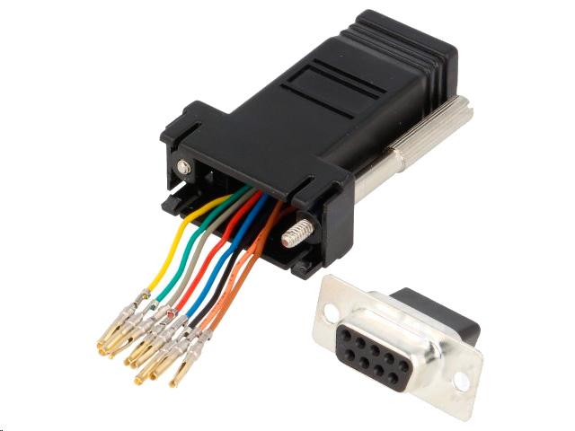 D-SUB adapter - 9pol D-SUB hun til RJ45 hun