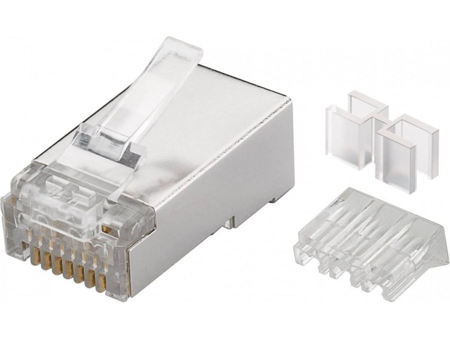 RJ45 modularstik  8P8C til CAT6a FTP trådet/massiv (10 stk.)