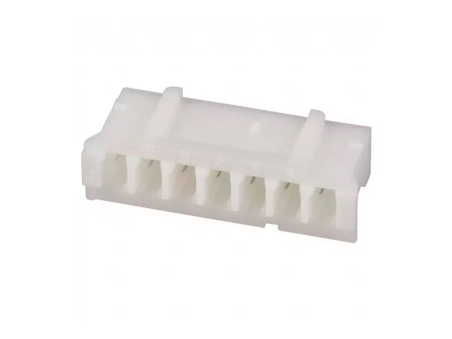 Ledning-til-print stik - NXG, 1x7pol, 1A, 2mm benafst.