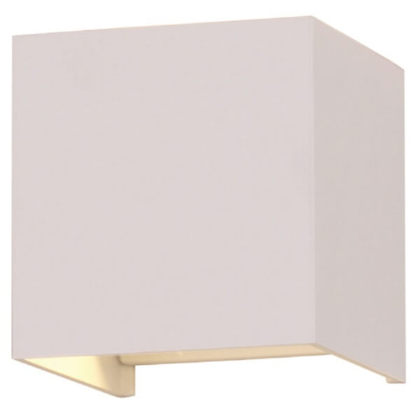 6W firkantet væglampe 3000K - Hvid