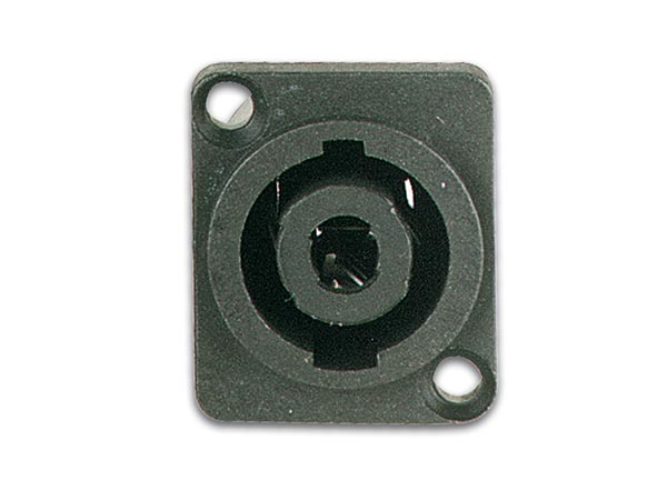 Speakon - 4pol han højttalerfatning t. kabinet (rektang.)