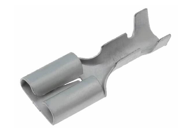 Uisoleret spadefatning - 6,3mm hun, 0,5-1,5mm² (10 stk.)