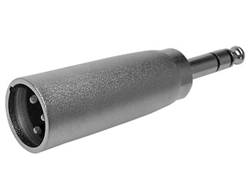 XLR adapter - XLR 3P han til 6,35mm stereo JACK han