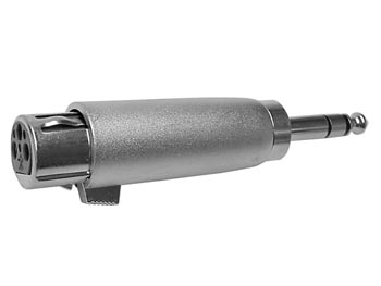 XLR adapter - XLR 3P hun til 6,35mm stereo JACK han