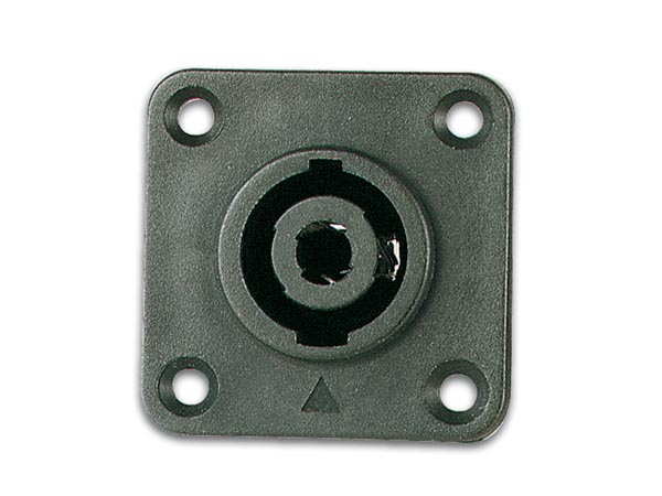 Speakon - 4pol han højttalerfatning t. kabinet (kvadrat)