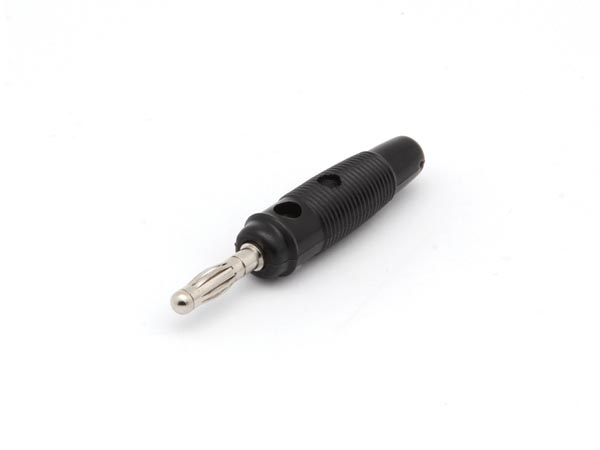 Bananstik - 4mm + sidehul, Sort
