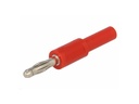 Bananadapter - 4mm han til 2mm hun, Rød