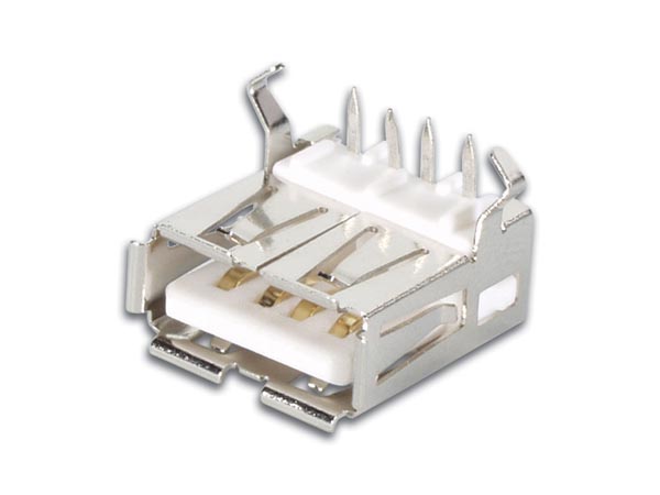 USB 2.0 Type A fatning - 90°, printmontage