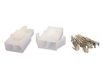 Ledning-til-ledning stiksæt - 1x2pol (6,2mm benafstand)