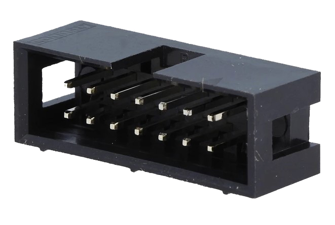 IDC Printfatning, lige - 14 (2x7) pol han, 2,54mm