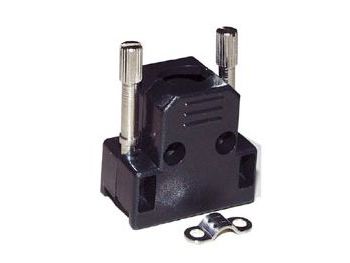 Hus for D-SUB - 37pol (og 62pol HD), Sort plast