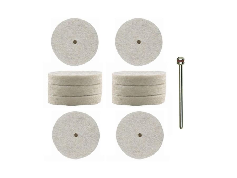 Filt polerskiver - Ø22mm (10 stk.)